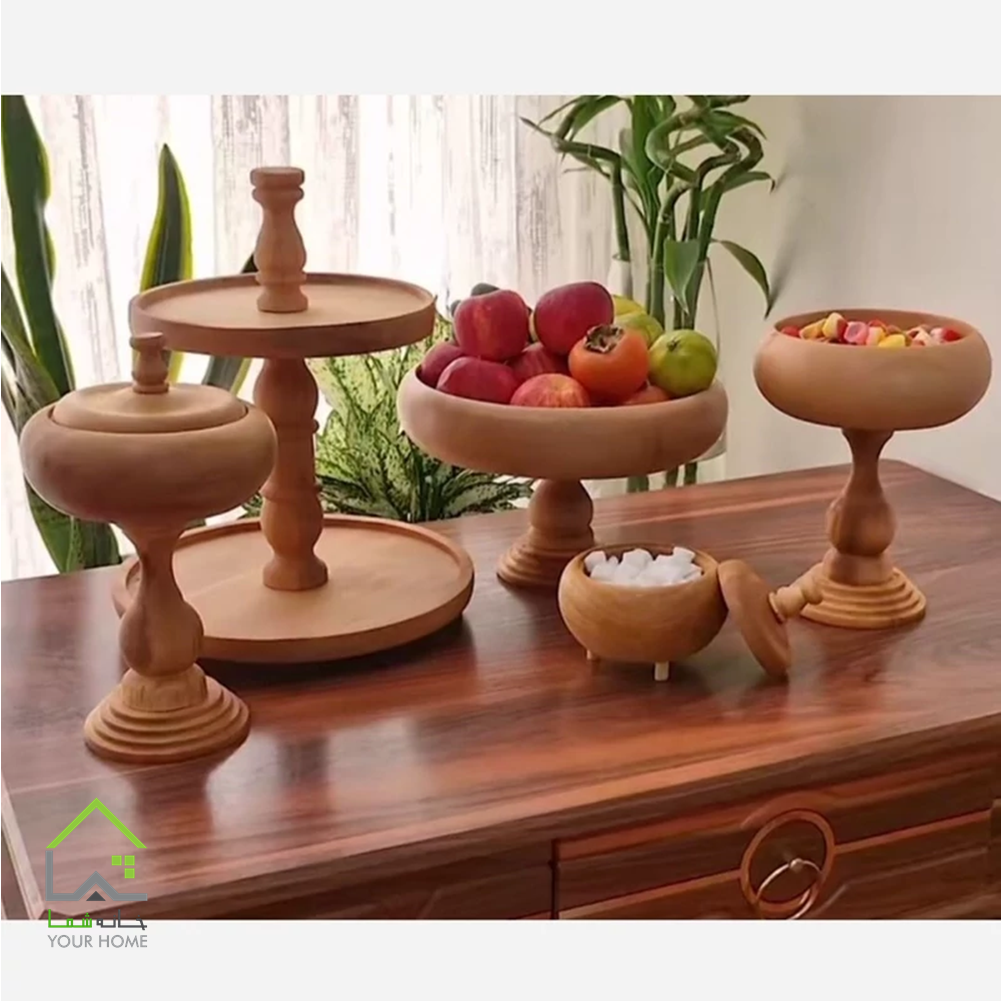 ست ظروف پذیرایی چوبی